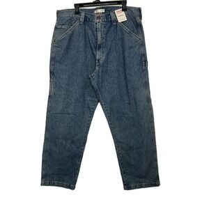 NWT‎ Signature By Levi Strauss Men's 100% Cotton Carpenter Jeans 30x32 Blue